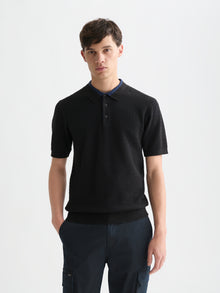 Polo structuré en maille, coupe classique - Météorite