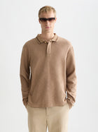 Structured Relaxed Fit Longsleeved Polo - Amphora