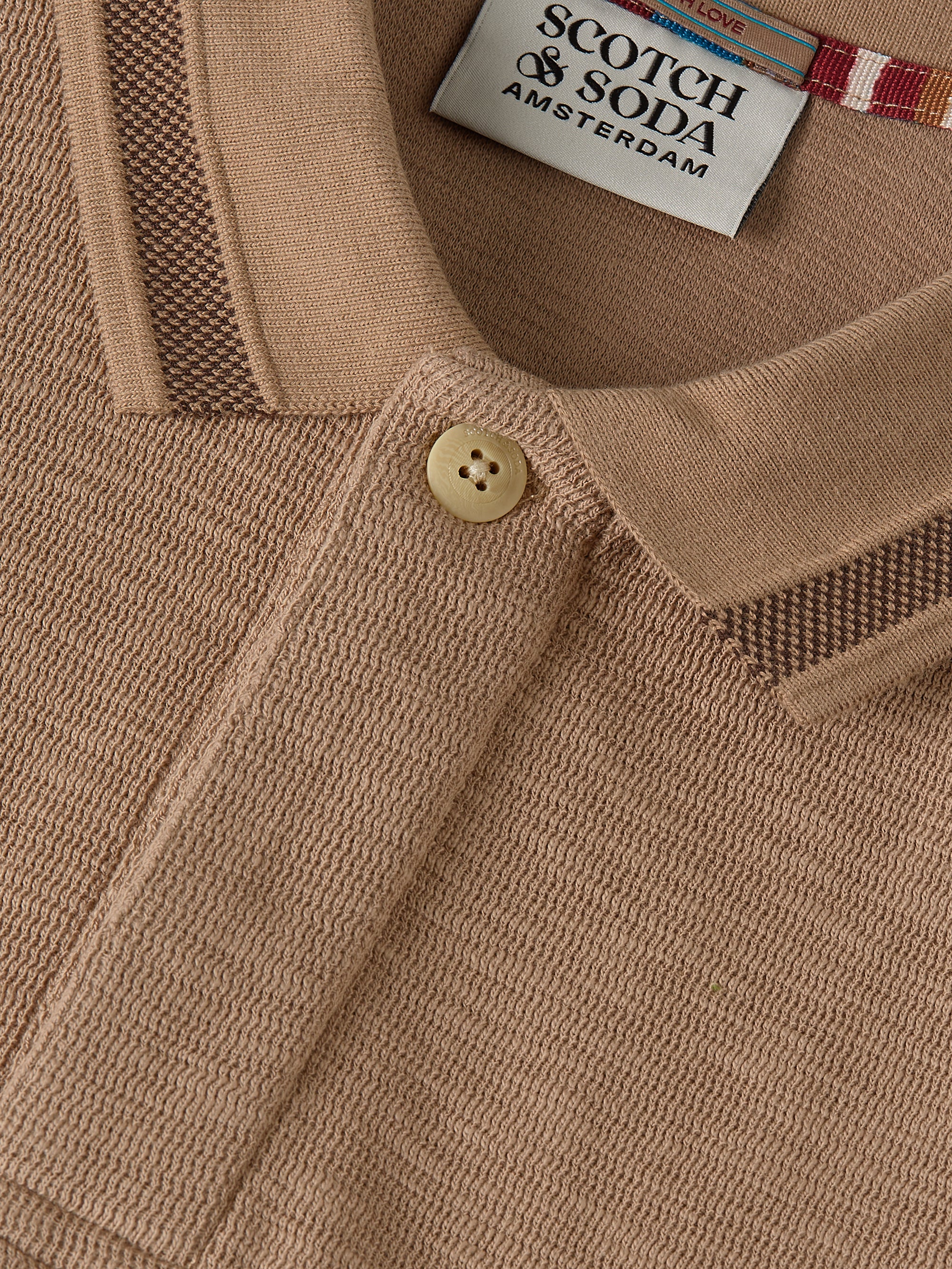 Structured Relaxed Fit Longsleeved Polo - Amphora