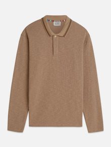 Structured Relaxed Fit Longsleeved Polo - Amphora