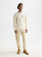 Front And Back Artwork Regularfit Sweatshirt - Eggnog