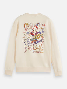 Front And Back Artwork Regularfit Sweatshirt - Eggnog