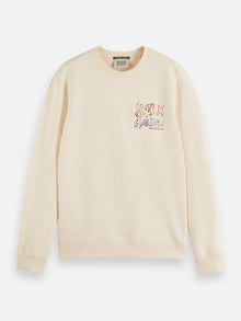 Front And Back Artwork Regularfit Sweatshirt - Eggnog