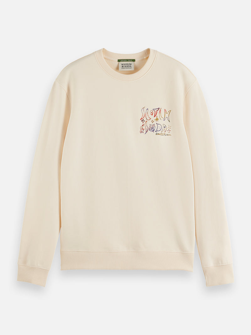 Front And Back Artwork Regularfit Sweatshirt - Eggnog
