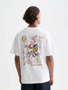 Front And Back Artwork Relaxed T-Shirt - Bright White