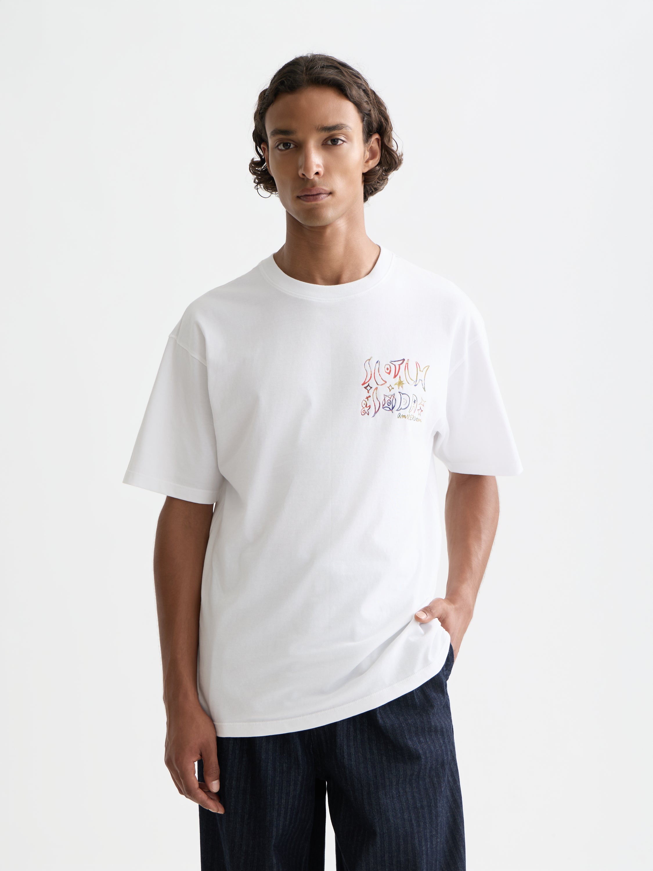 Front And Back Artwork Relaxed T-Shirt - Bright White