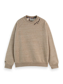 Space Yarn Embroidered Loosefit Sweater - Amphora