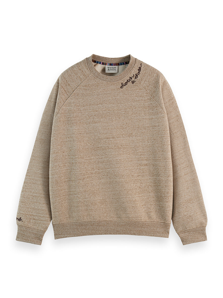 Space Yarn Embroidered Loosefit Sweater - Amphora