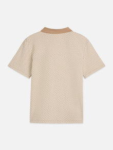 Jacquard Relaxed Fit Polo - Amphora