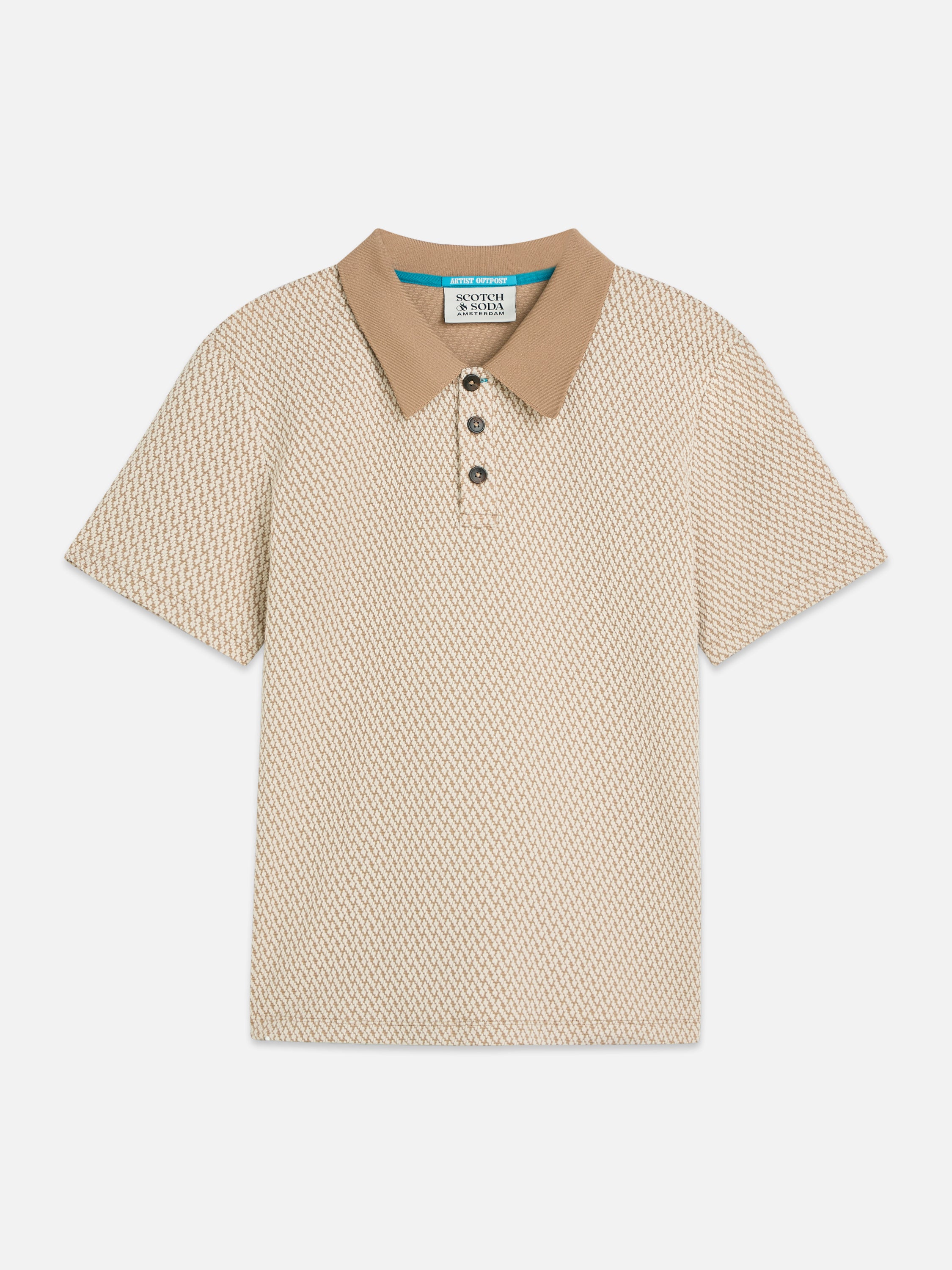 Jacquard Relaxed Fit Polo - Amphora