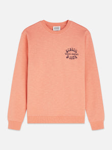 Sweat-shirt coupe classique avec logo sur la poitrine gauche - Argile Canyon