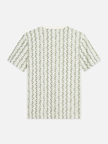 T-shirt coupe classique à micro-impression - Rayures en forme de fer à cheval, couleur lait de poule