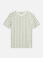 T-shirt coupe classique à micro-impression - Rayures en forme de fer à cheval, couleur lait de poule