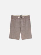 Bermuda coupe classique en coton et lin teint en fil - Cathay Spice Dobby
