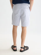 Fave Cottonlinen Yarndyed Regular Fit Bermuda Shorts - Infinity Stripe