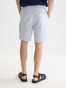 Fave Cottonlinen Yarndyed Regular Fit Bermuda Shorts - Infinity Stripe