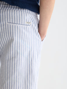 Fave Cottonlinen Yarndyed Regular Fit Bermuda Shorts - Infinity Stripe