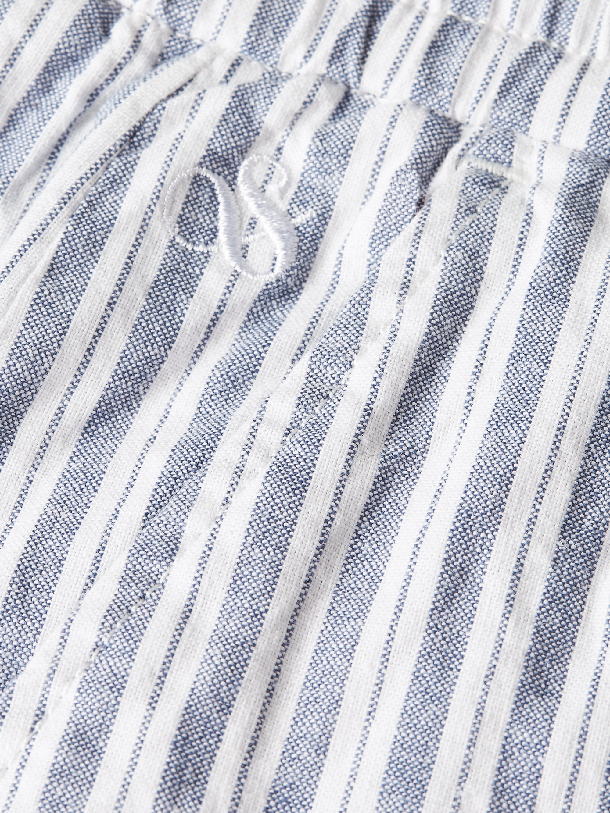 Fave Cottonlinen Yarndyed Regular Fit Bermuda Shorts - Infinity Stripe