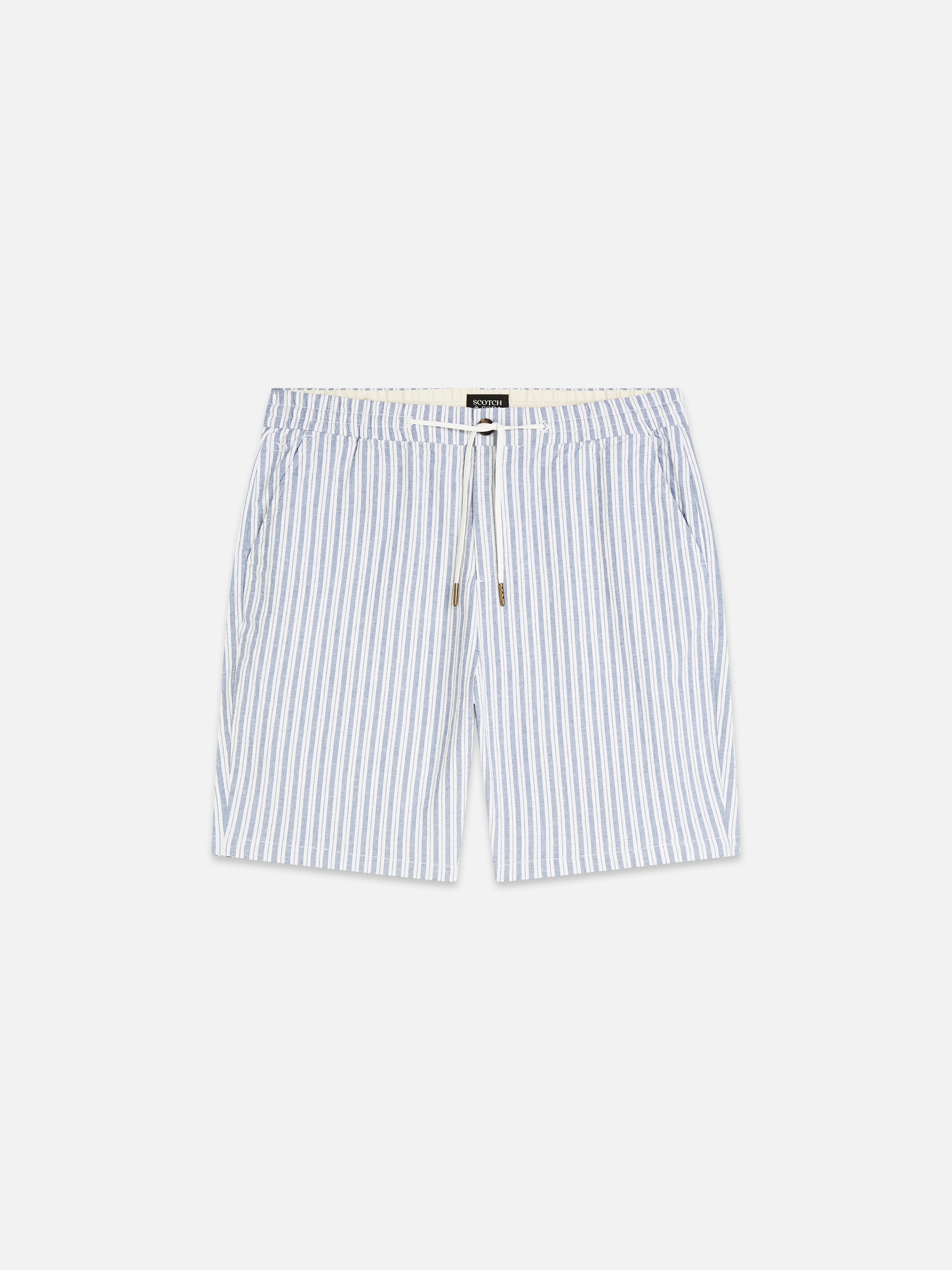 Fave Cottonlinen Yarndyed Regular Fit Bermuda Shorts - Infinity Stripe