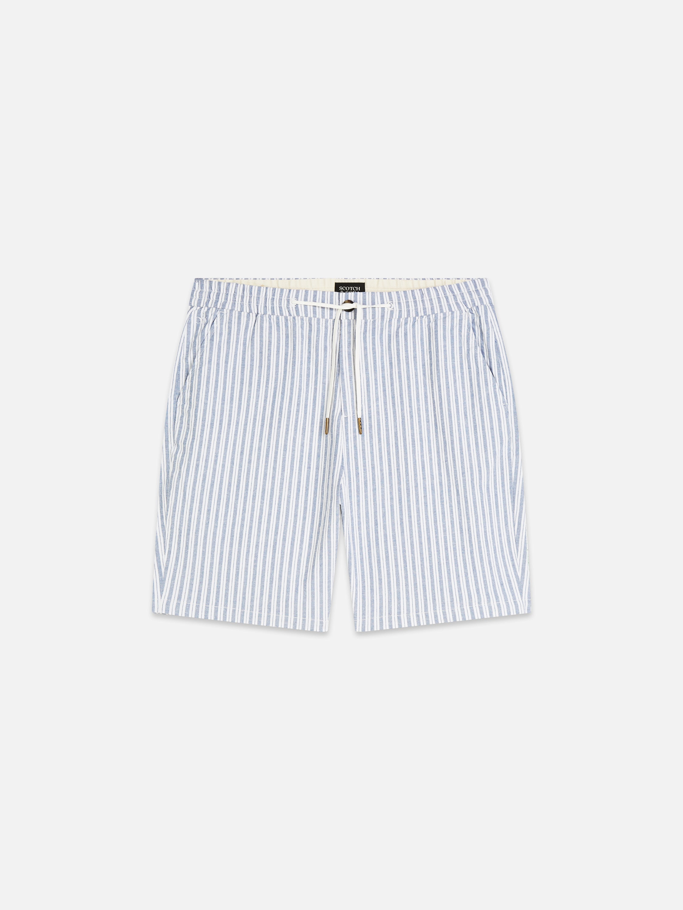 Fave Cottonlinen Yarndyed Regular Fit Bermuda Shorts - Infinity Stripe