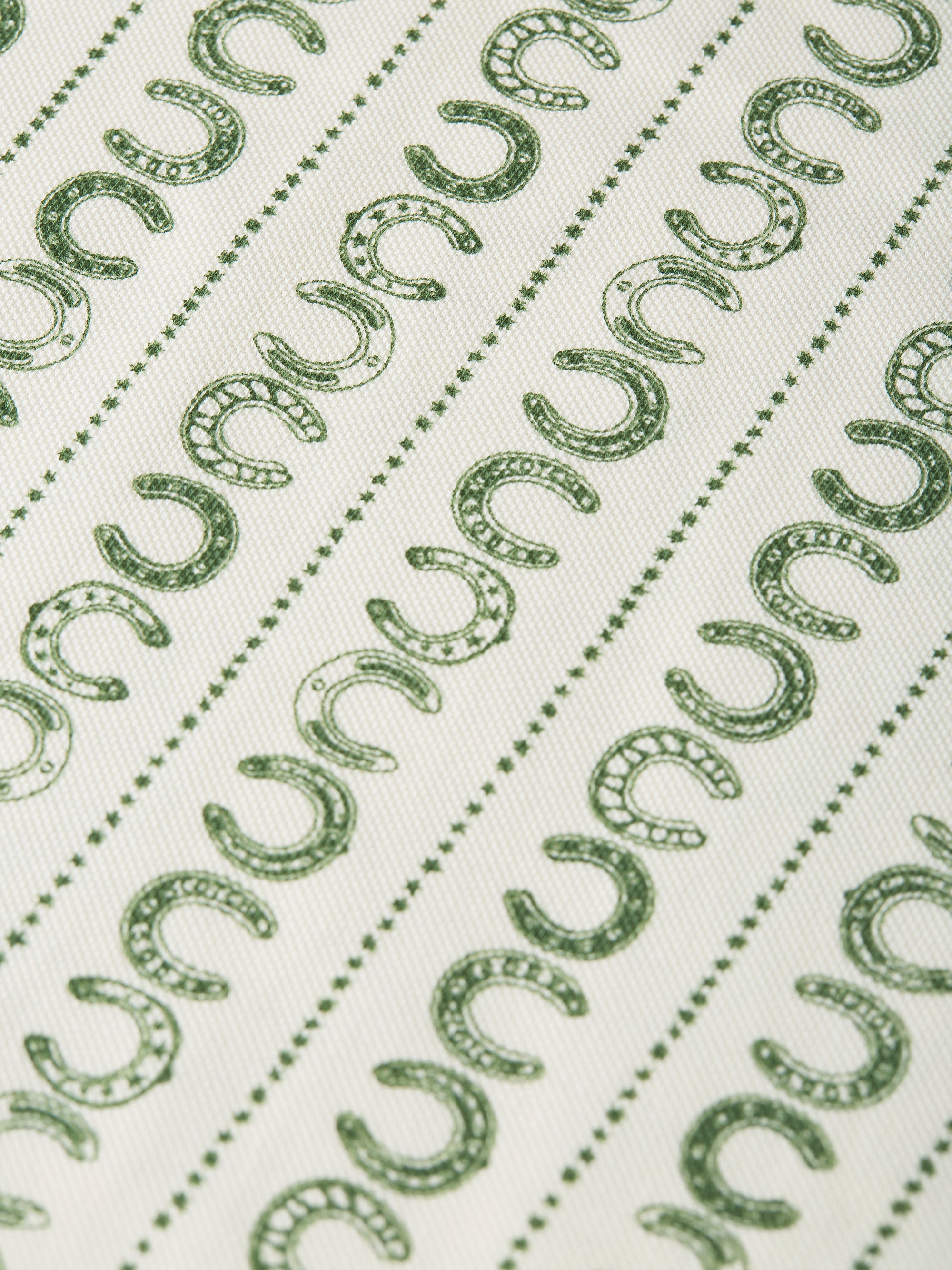 Microprinted Regular Fit Polo - Horseshoe Stripe Eggnog