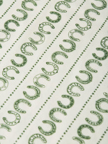 Microprinted Regular Fit Polo - Horseshoe Stripe Eggnog