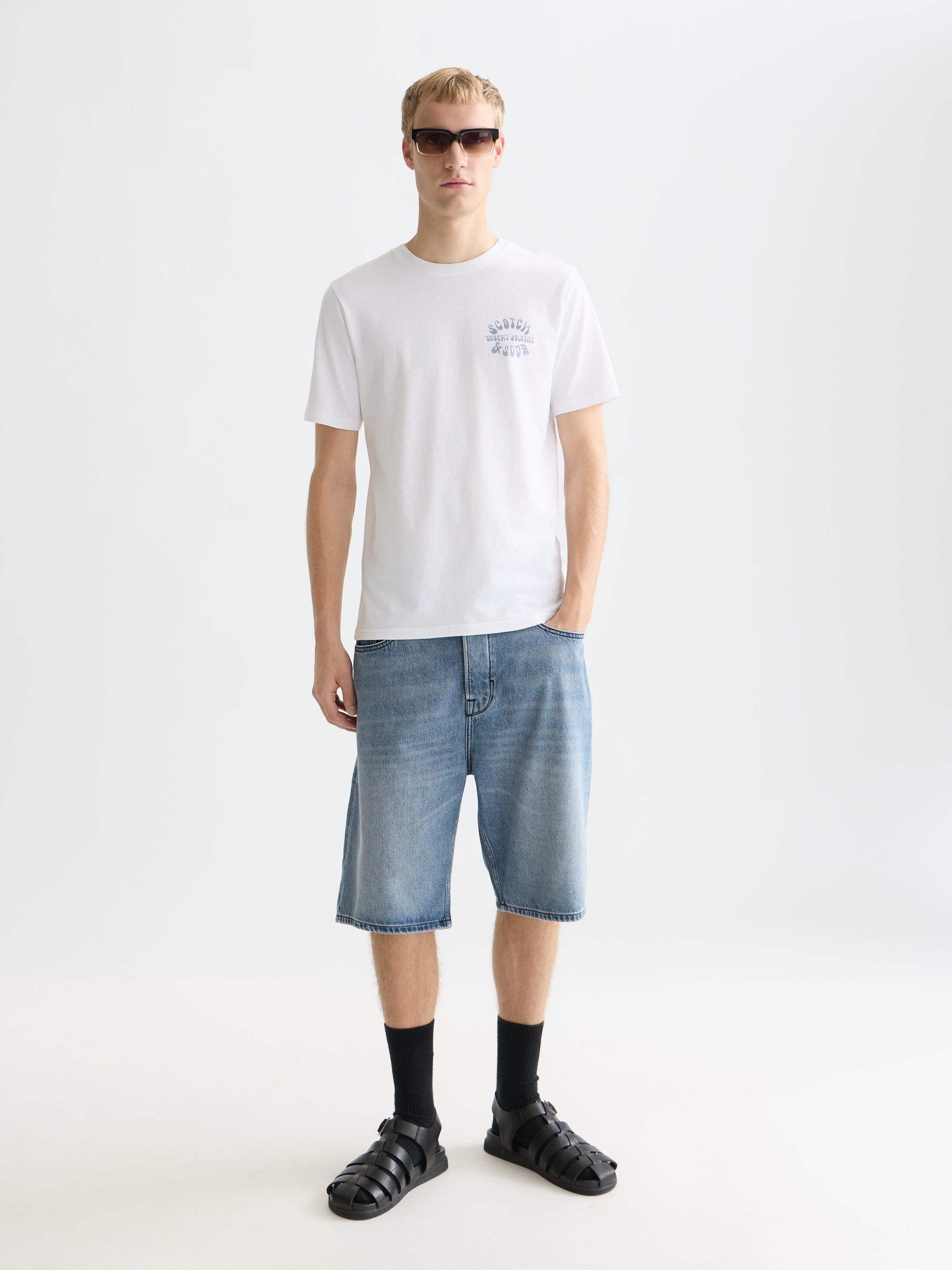 Left Chest Artwork Regular Fit T-Shirt - Bright White