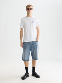 Left Chest Artwork Regular Fit T-Shirt - Bright White