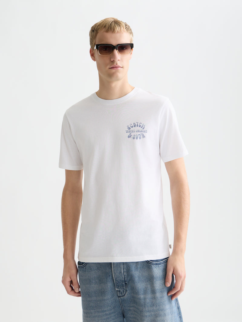 Left Chest Artwork Regular Fit T-Shirt - Bright White