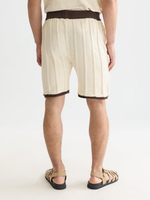 Structured Knitted Shorts - Eggnog