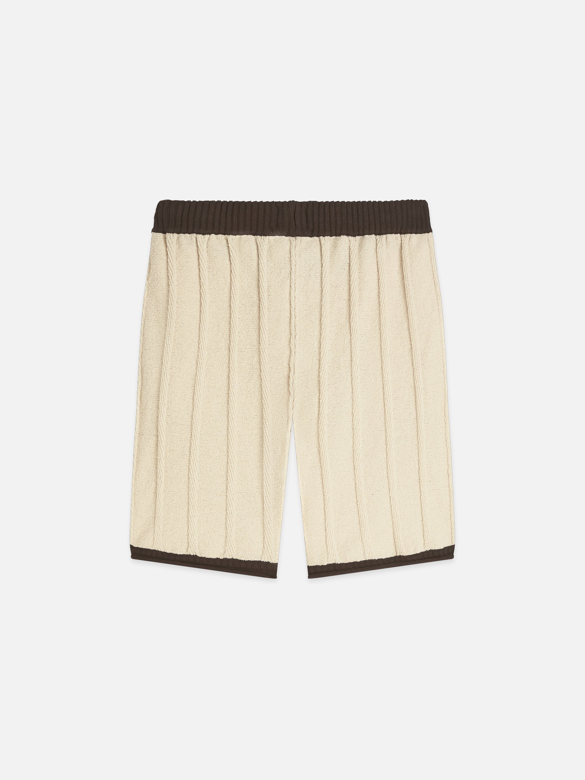 Structured Knitted Shorts - Eggnog