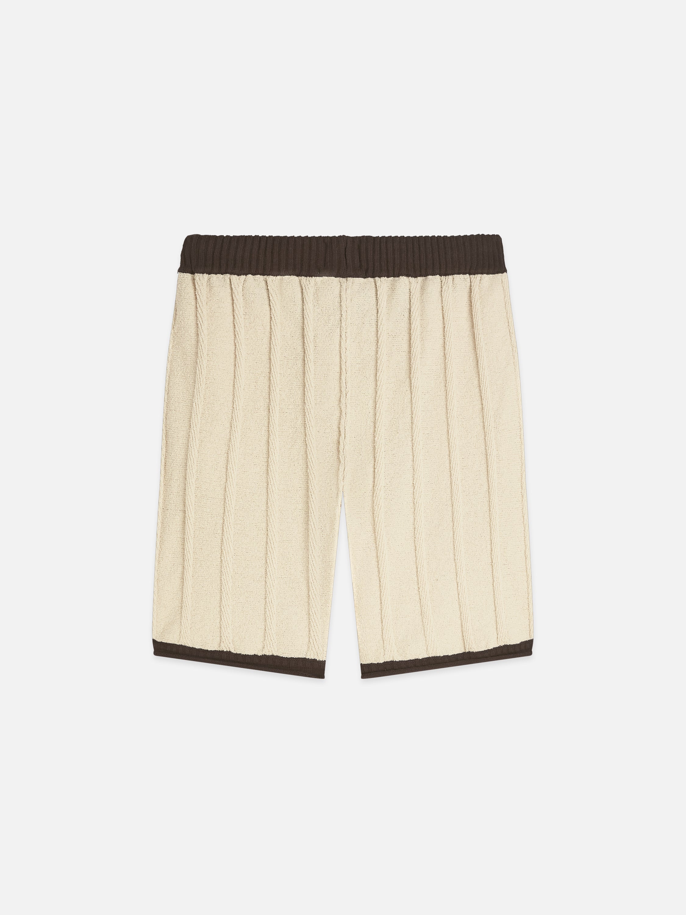 Structured Knitted Shorts - Eggnog