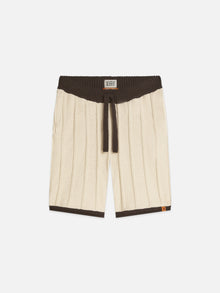 Structured Knitted Shorts - Eggnog