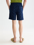 Bermuda Fave Terry Jacquard coupe décontractée - Bleu concours