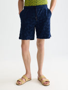Bermuda Fave Terry Jacquard coupe décontractée - Bleu concours