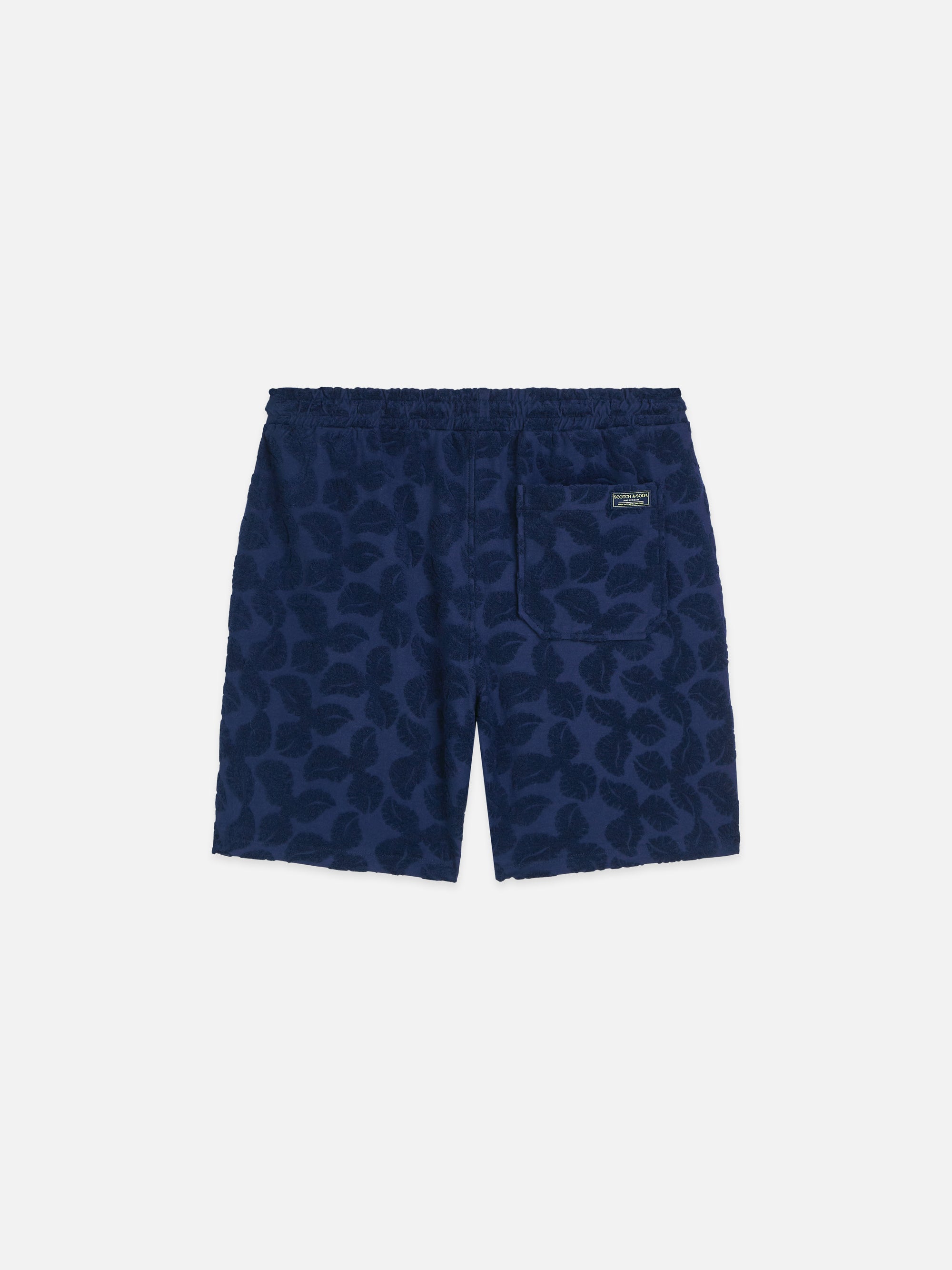Bermuda Fave Terry Jacquard coupe décontractée - Bleu concours