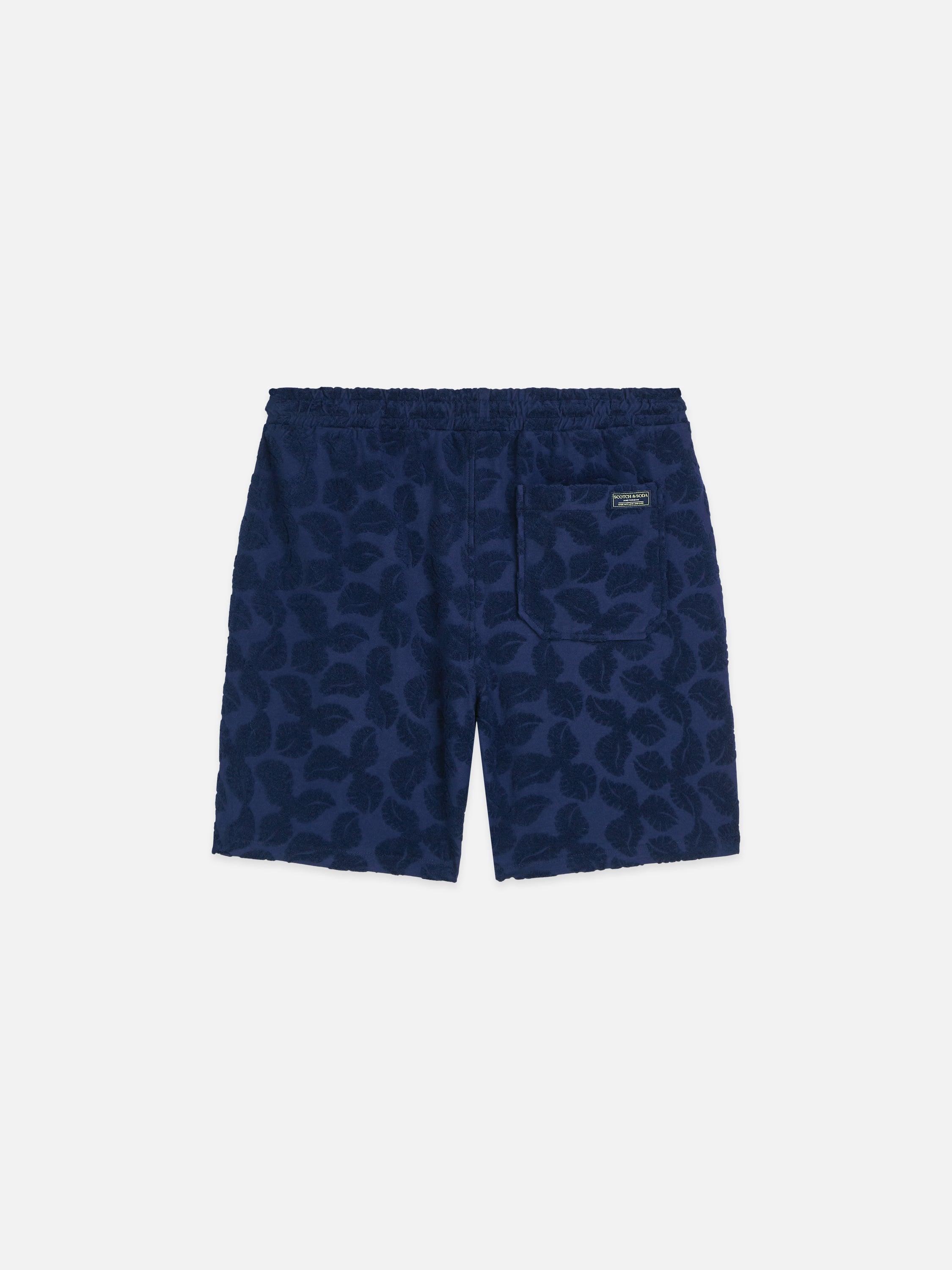 Bermuda Fave Terry Jacquard coupe décontractée - Bleu concours