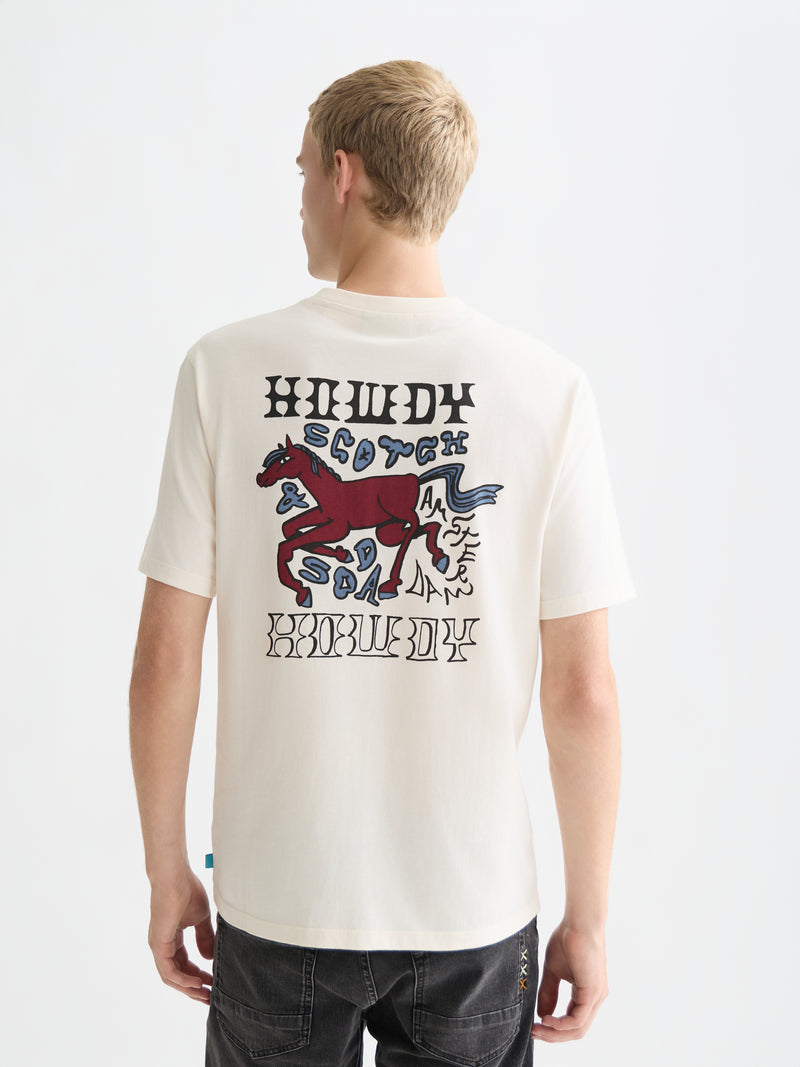 T-shirt coupe classique avec motif recto verso - Lait de poule