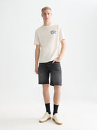 Front And Back Artwork Regular Fit T-Shirt - Eggnog