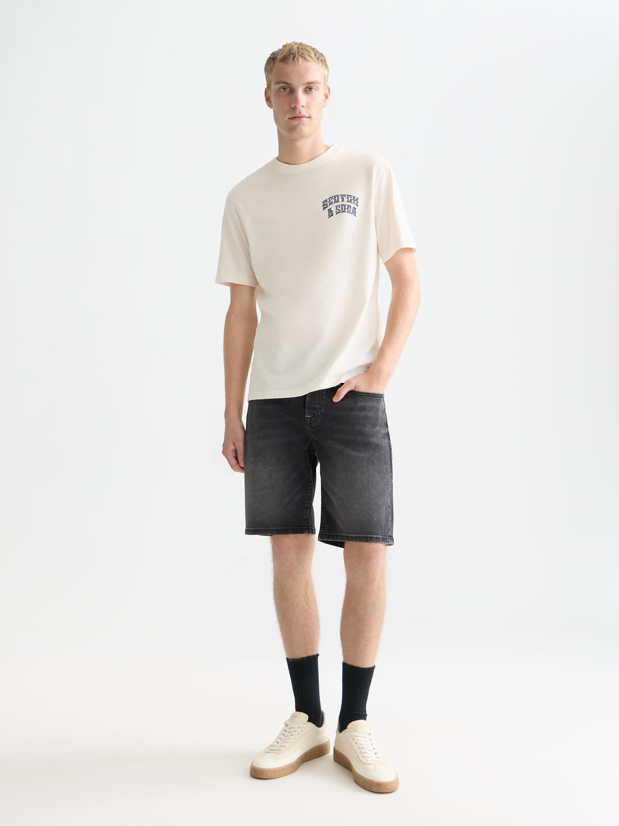 Front And Back Artwork Regular Fit T-Shirt - Eggnog