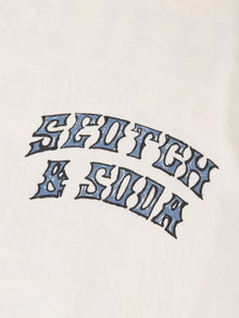 Front And Back Artwork Regular Fit T-Shirt - Eggnog