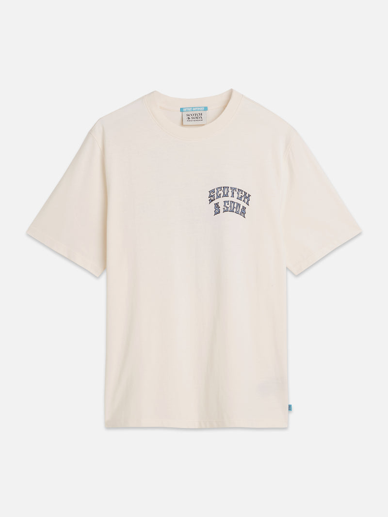 Front And Back Artwork Regular Fit T-Shirt - Eggnog