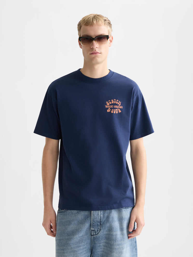Front And Back Artwork Relaxed Fit T-Shirt - Pageant Blue