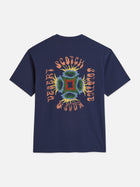 T-shirt coupe décontractée avec motif recto verso - Bleu concours