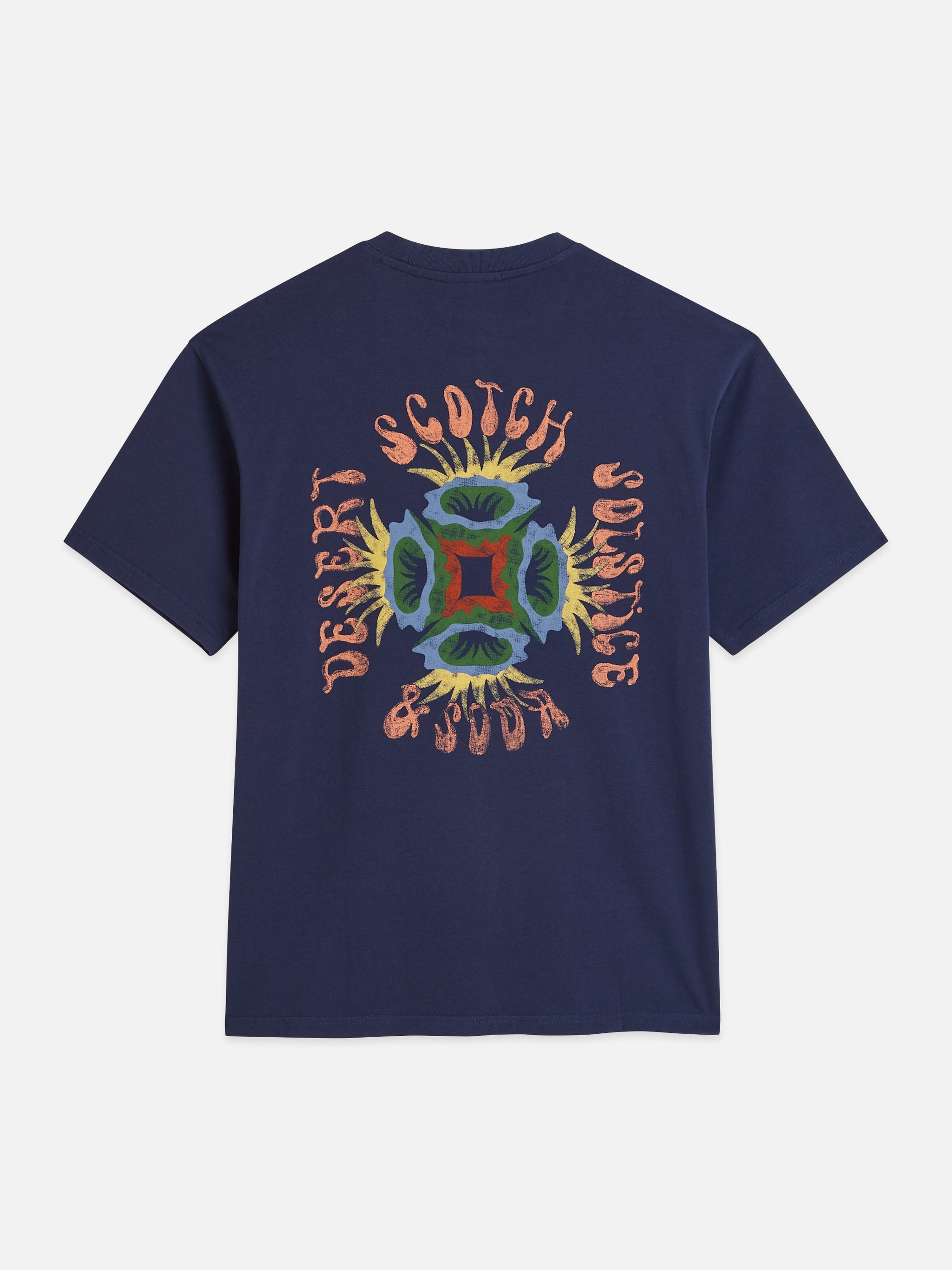 T-shirt coupe décontractée avec motif recto verso - Bleu concours