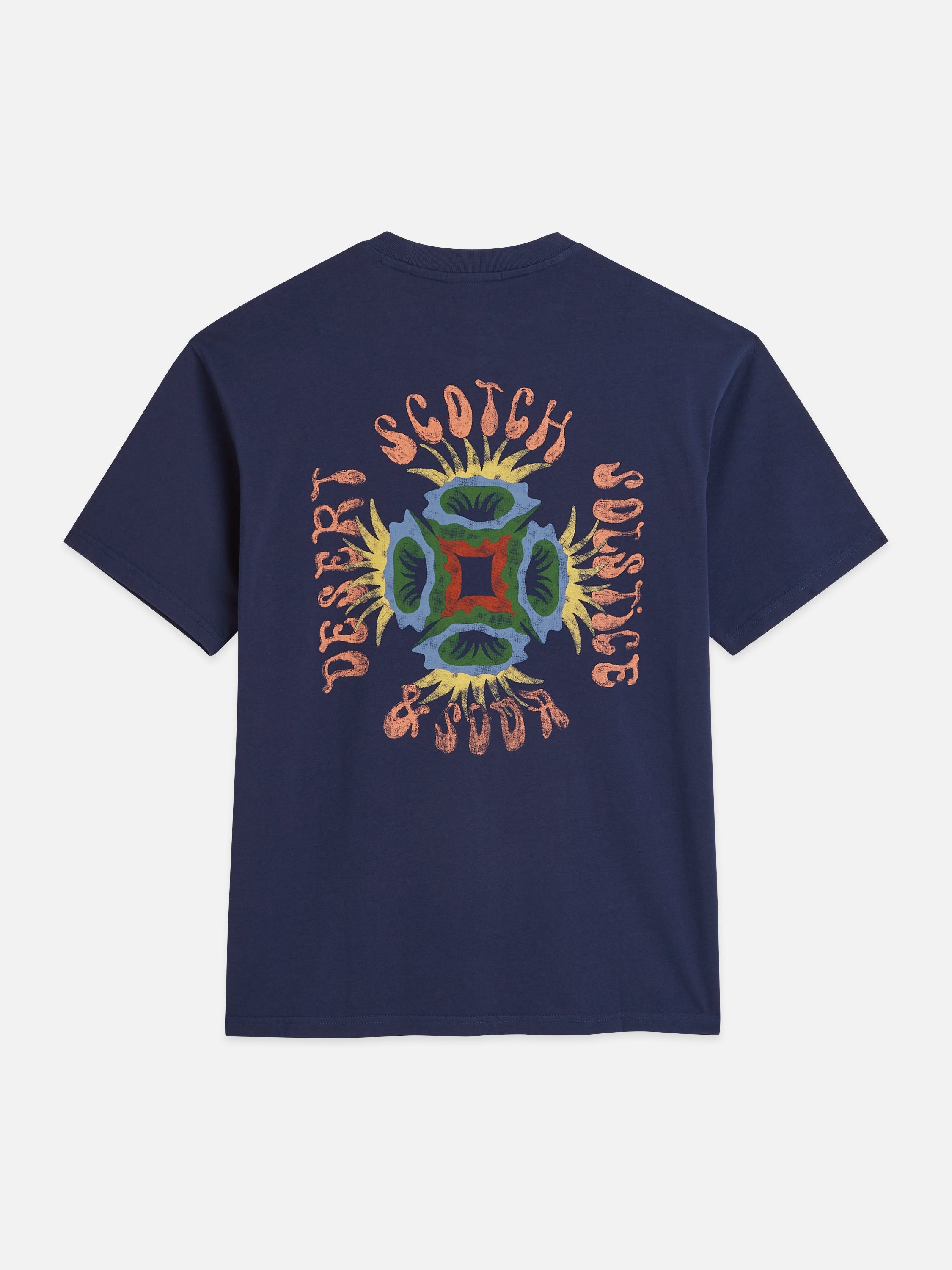 T-shirt coupe décontractée avec motif recto verso - Bleu concours