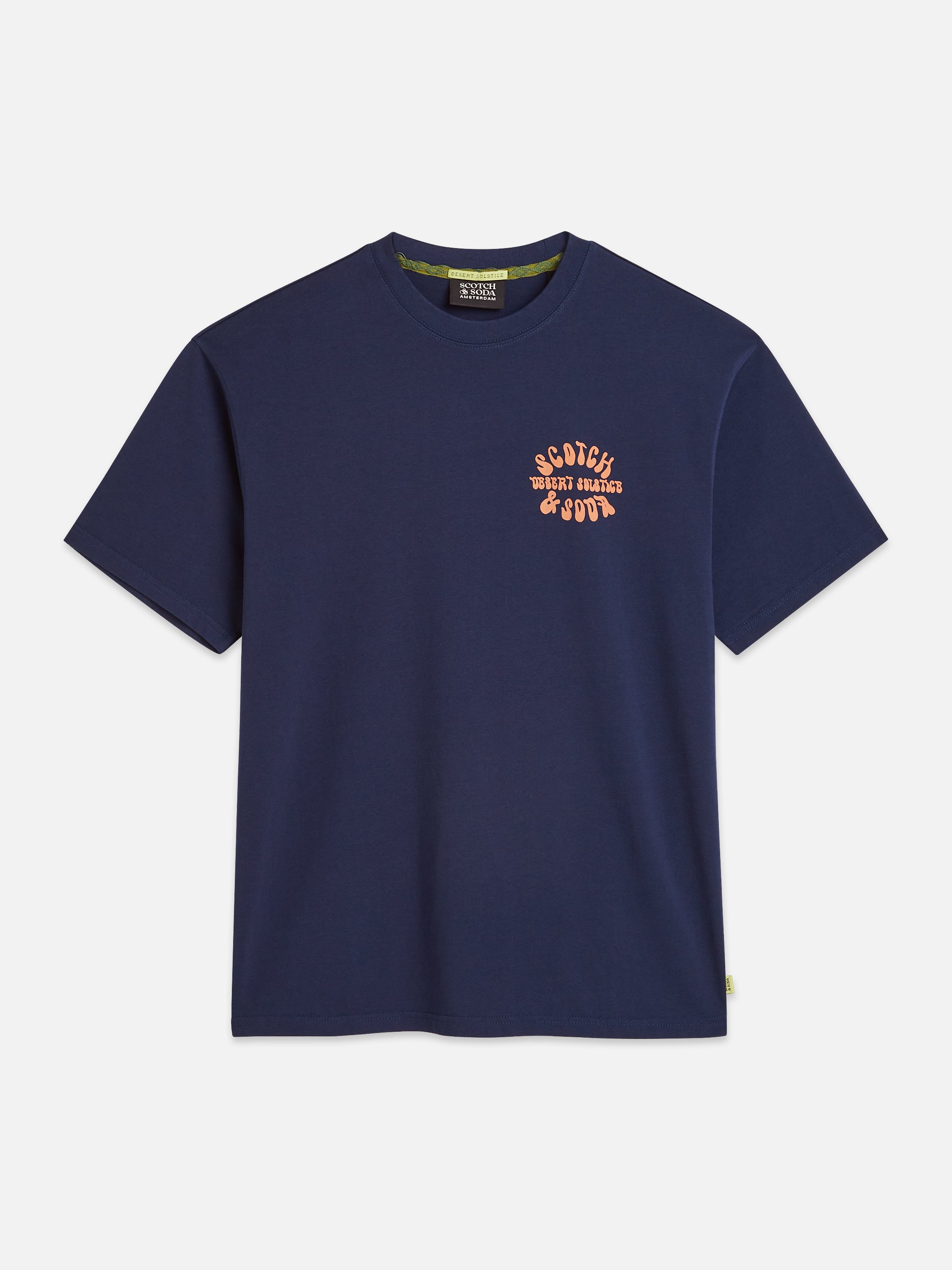 T-shirt coupe décontractée avec motif recto verso - Bleu concours