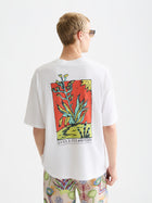 T-shirt ample à motif recto verso - Blanc éclatant