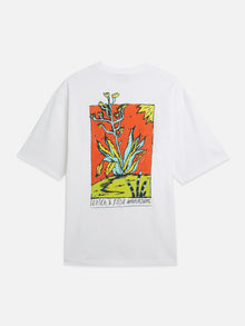 T-shirt ample à motif recto verso - Blanc éclatant