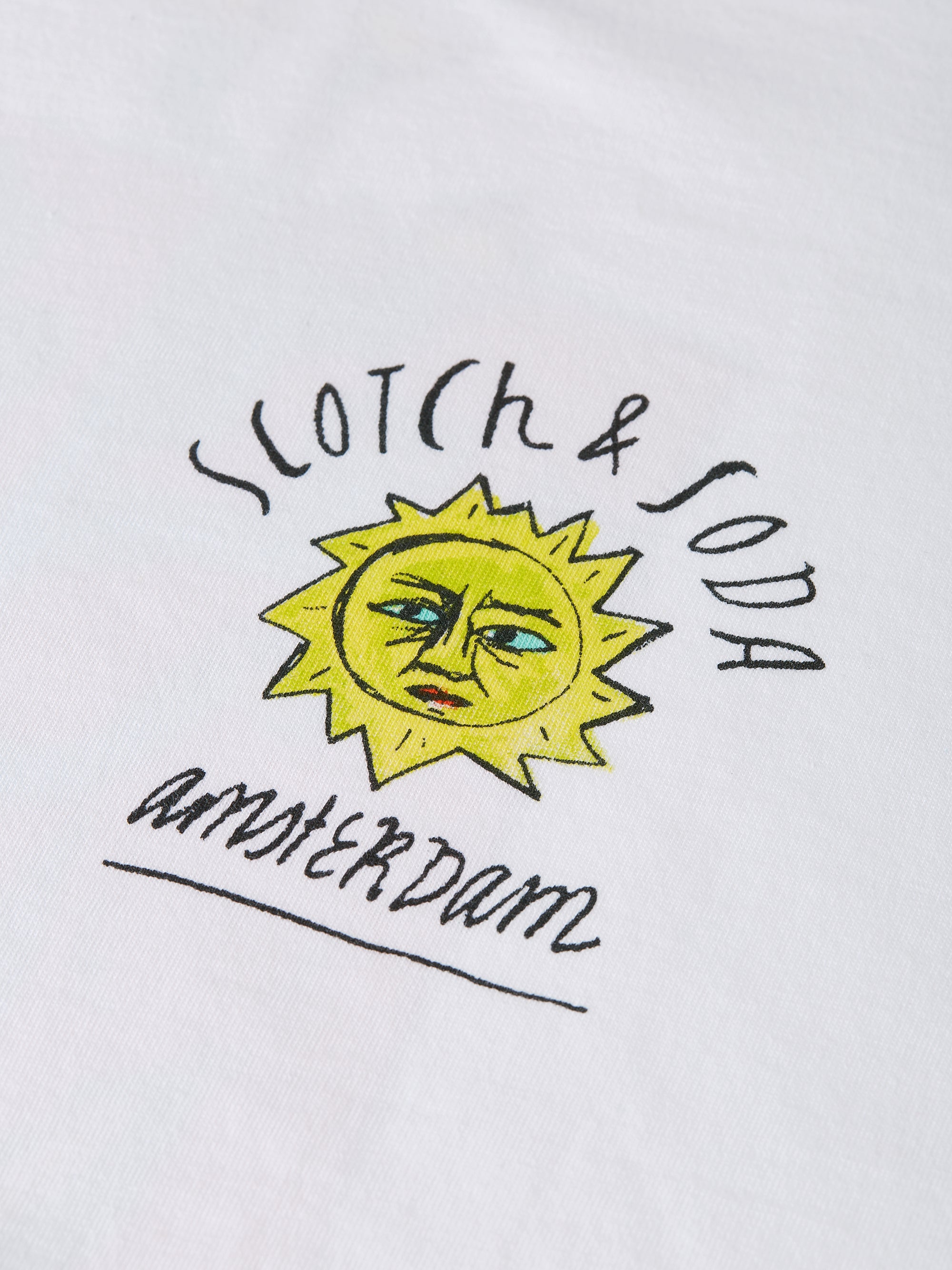 T-shirt ample à motif recto verso - Blanc éclatant